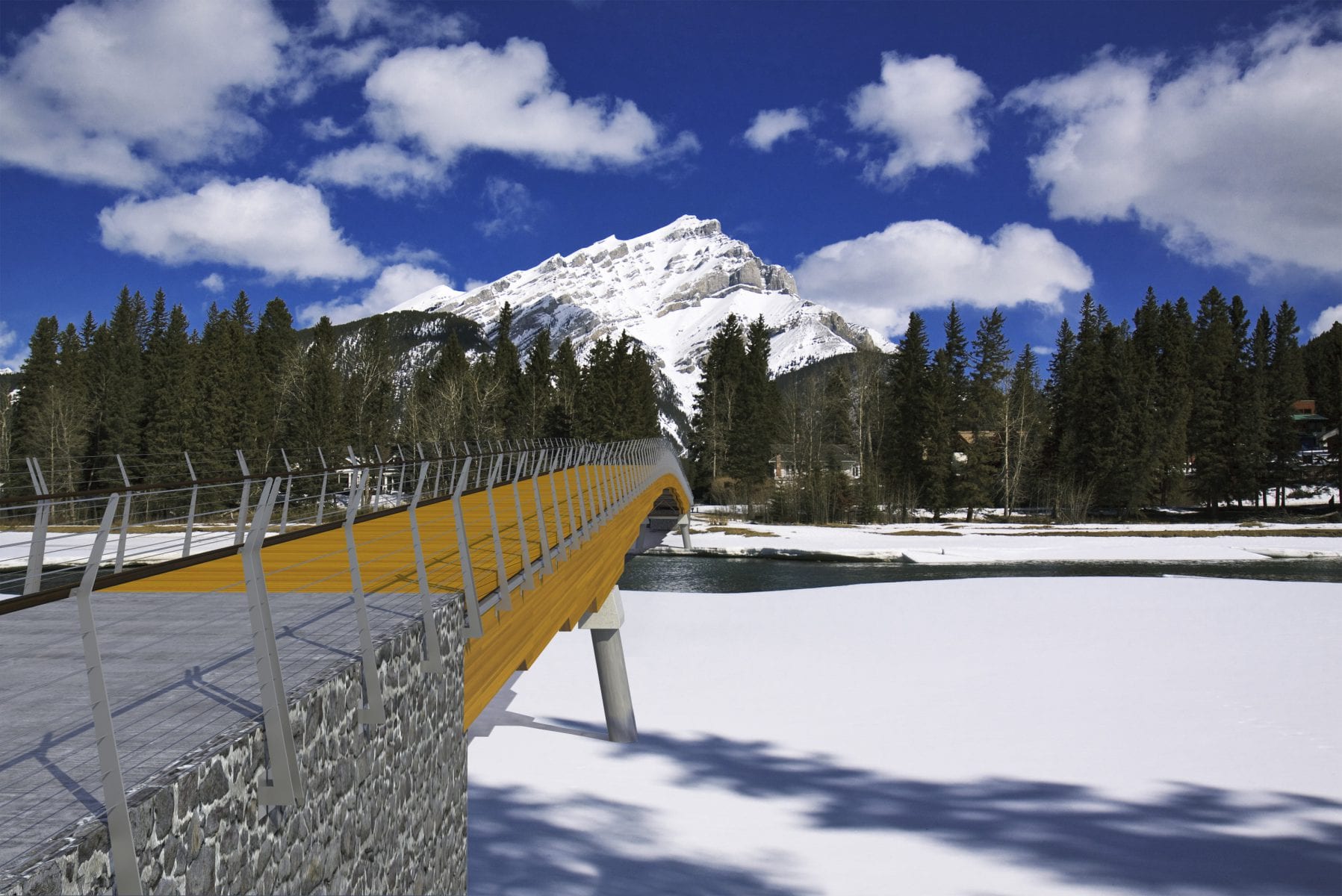 Bow River Pedestrian Bridge and Utility Crossing Fast + Epp