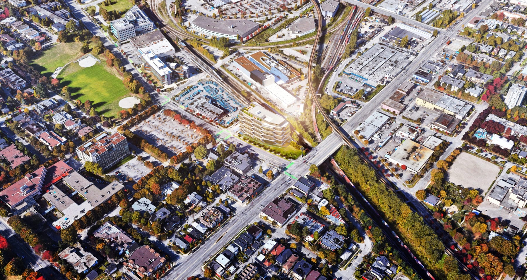 2150 Keith Drive in Vancouver, BC - Rendering from Above; Fast + Epp