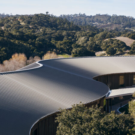 Exterior shot of Ohana Montage Health Facility, showcasing just the roof.