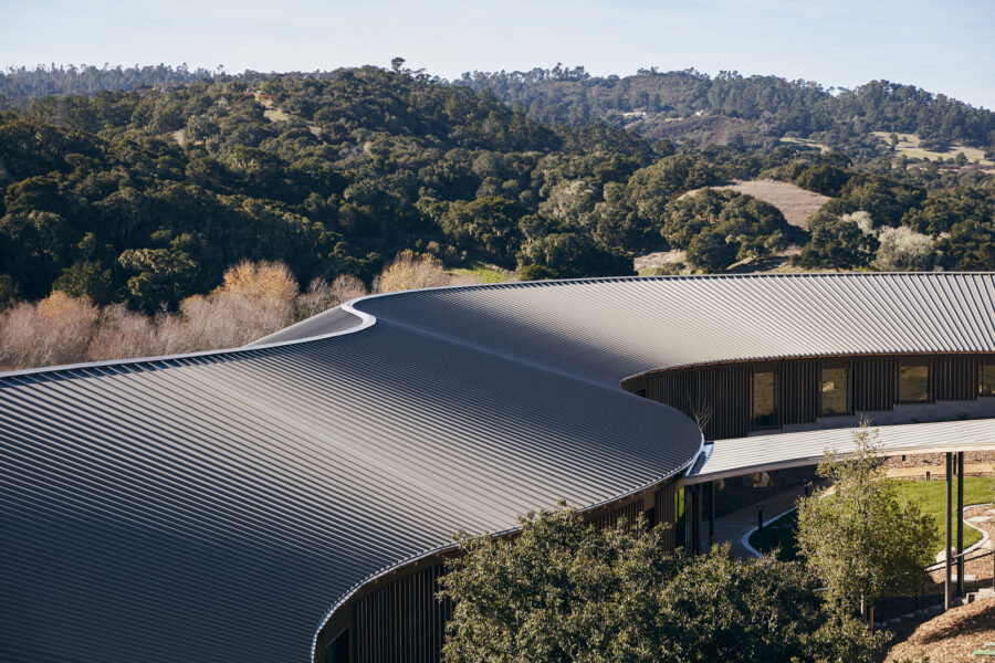 Exterior shot of Ohana Montage Health Facility, showcasing just the roof.