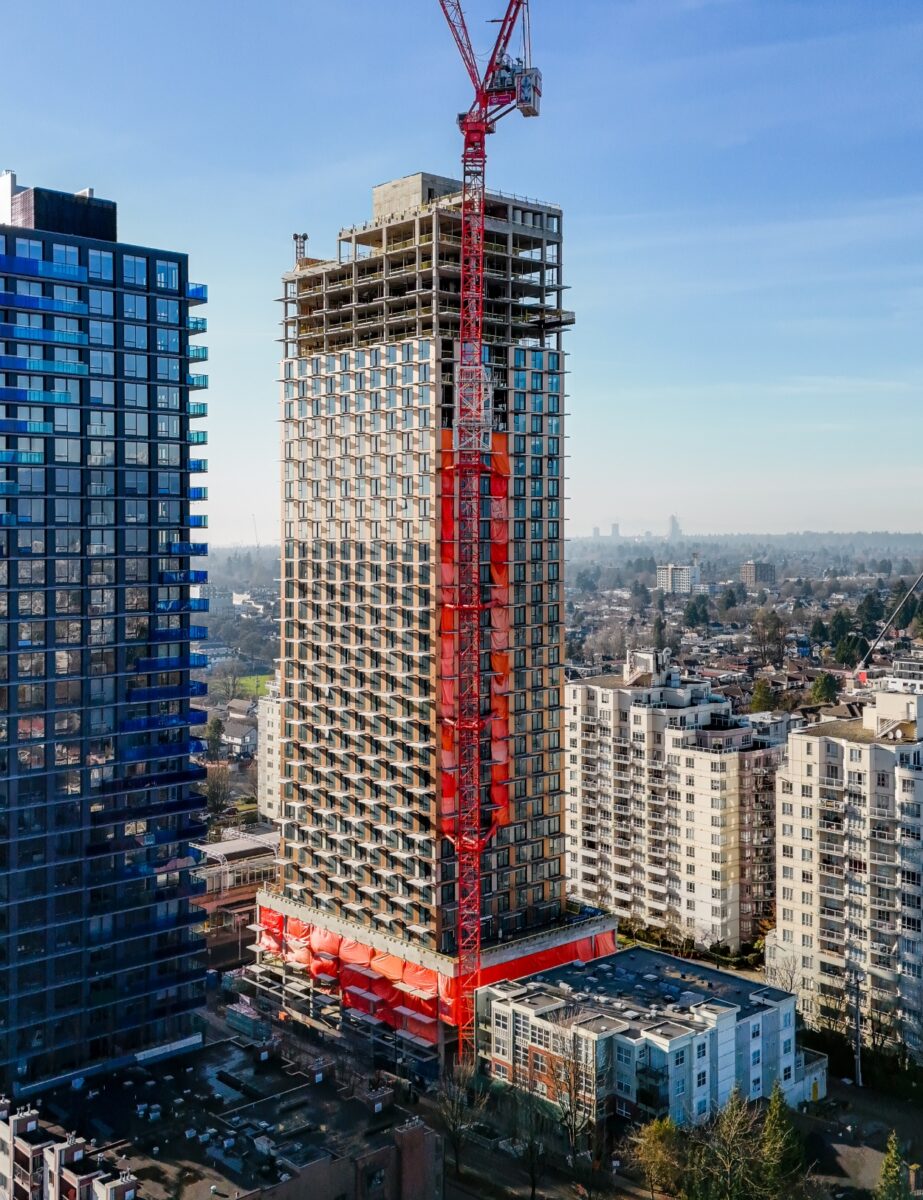 5055 Joyce Street Aerial Construction Image