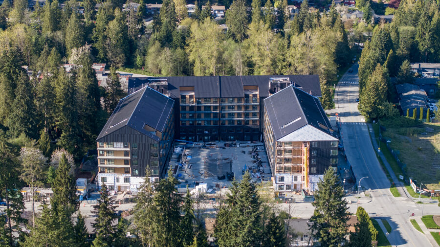 Aerial construction image of Umbra at Portwood