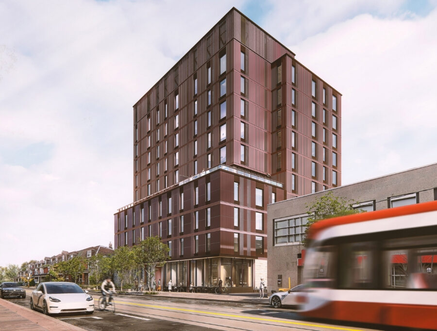 Side facing render of 1113-1125 Dundas Street West