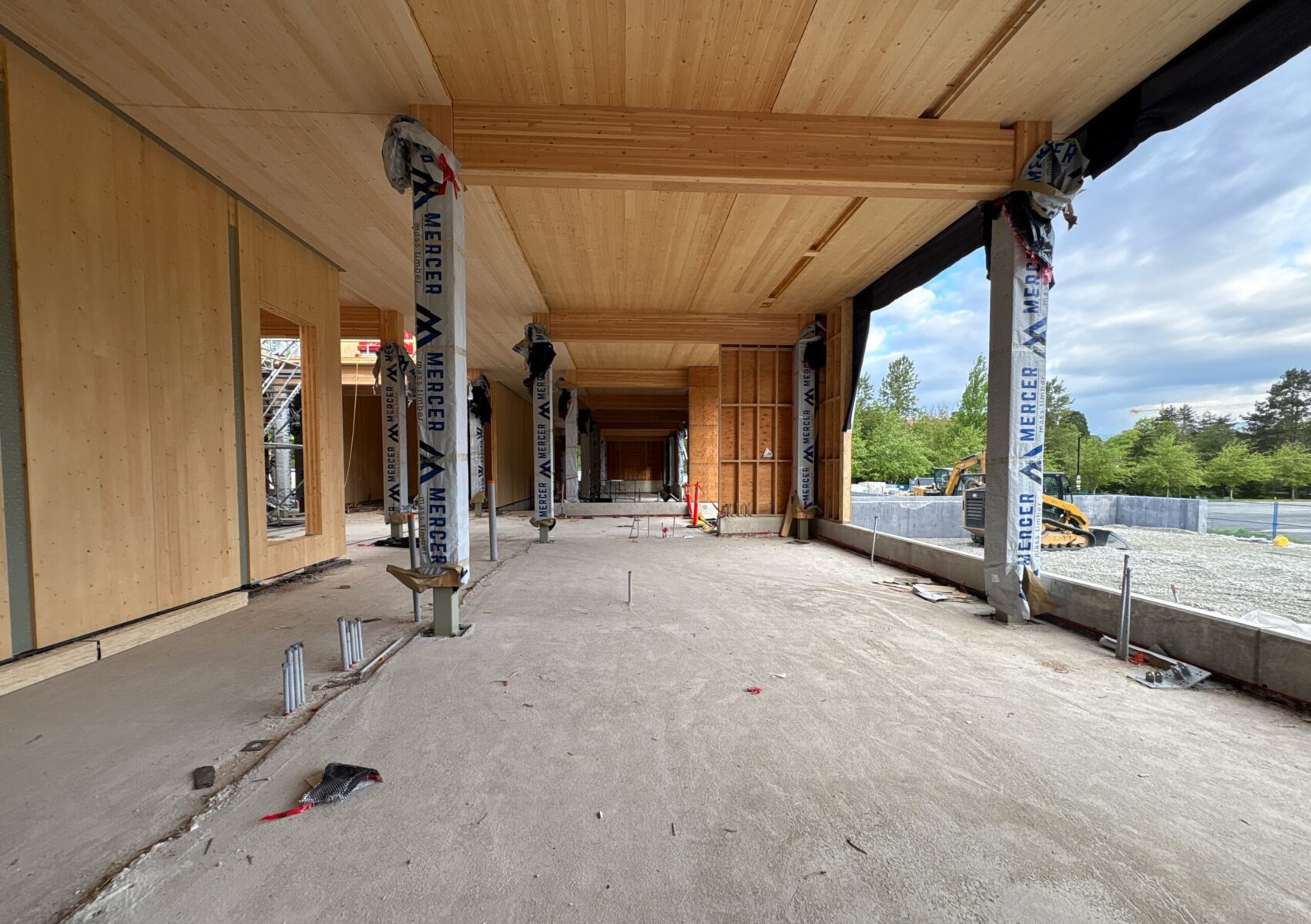 Interior construction image of the BCIT Campus Services Building