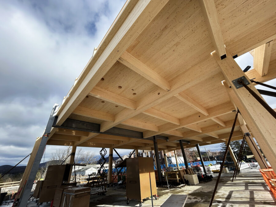 Mass timber installation at the Williams College Museum of Art
