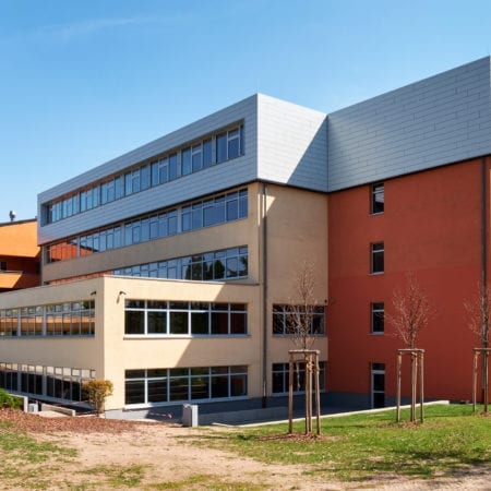 Heinrich Mann School Exterior in Dietzenbach; Photo by Fast + Epp