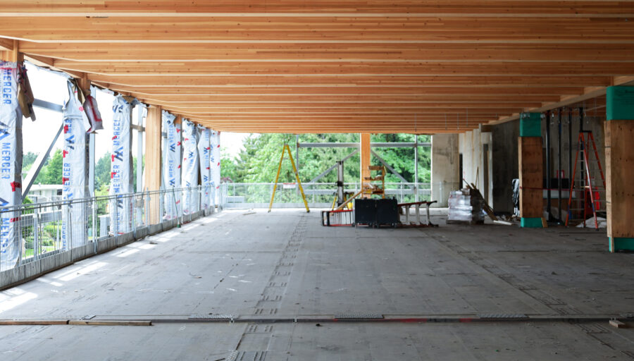 Mass timber roofing at Cameron Community Centre and Library