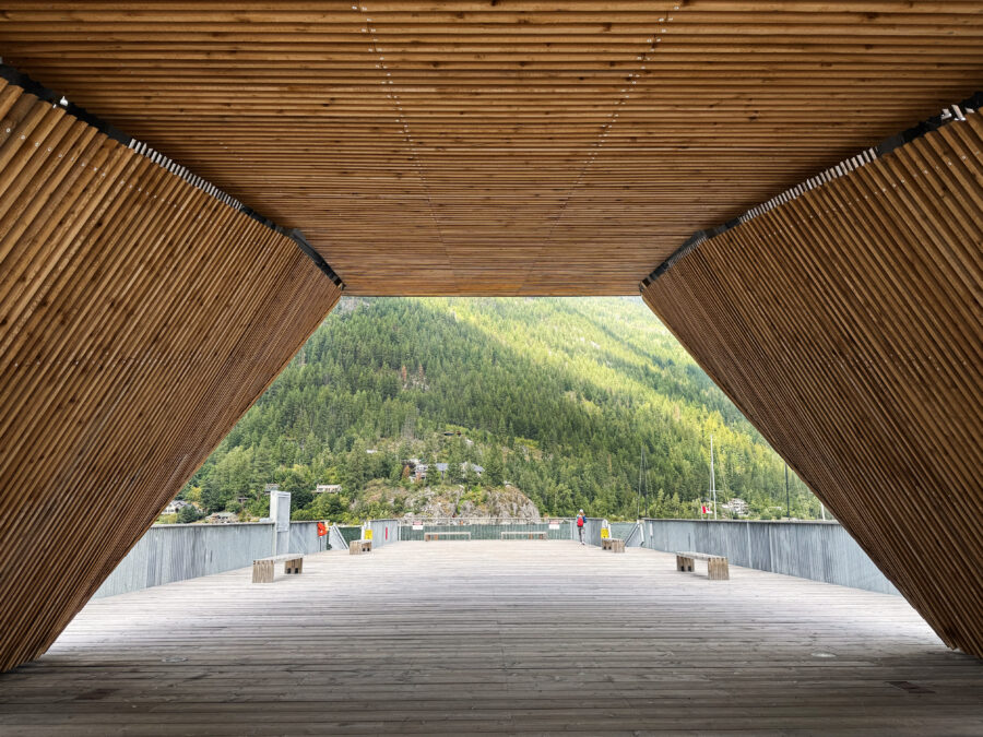 Underneath the Hall Street Pier Canopy