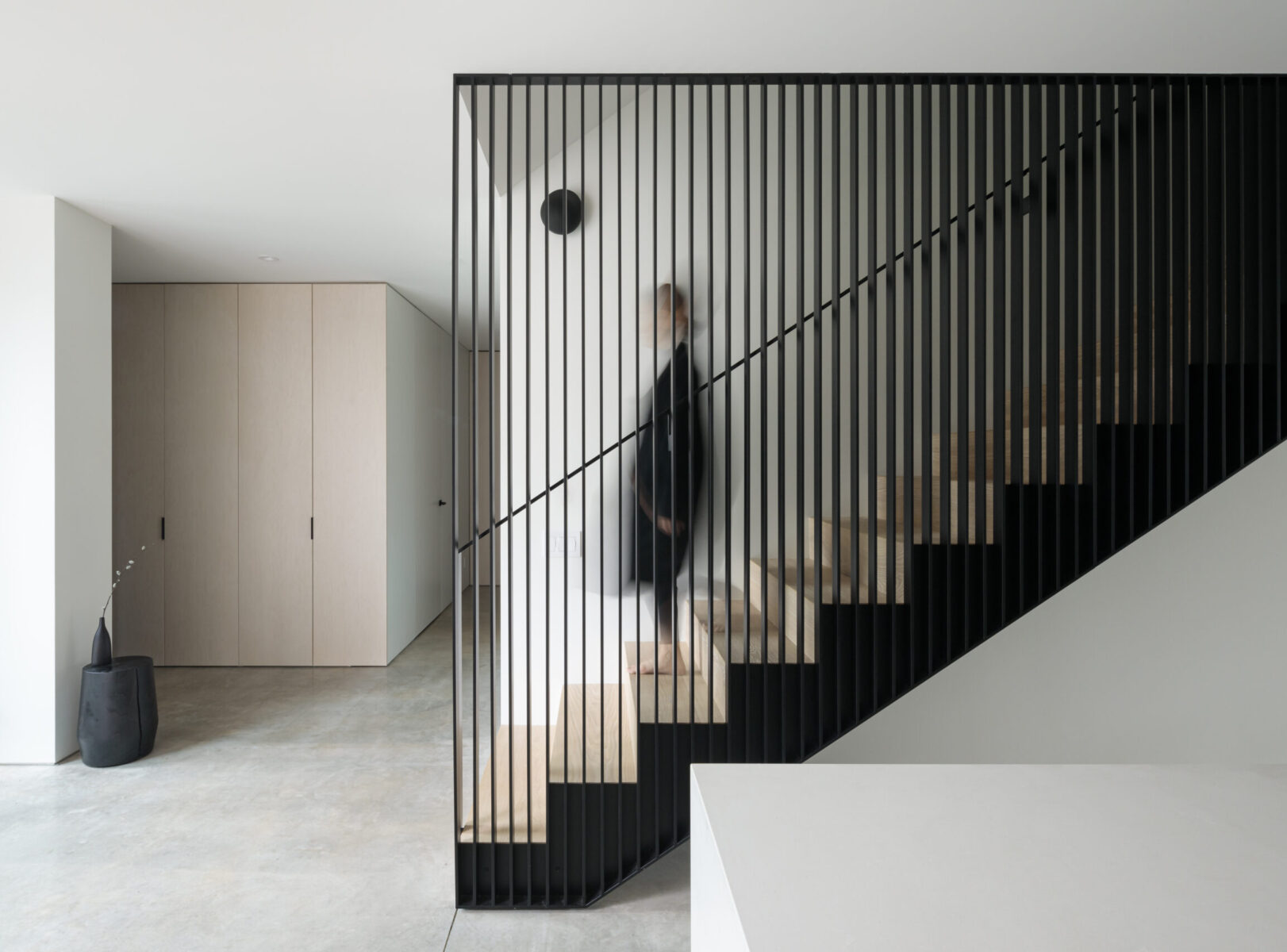 Interior shot of staircase in Full House