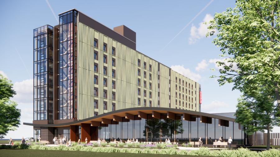 Southwest side of KPU Student Housing