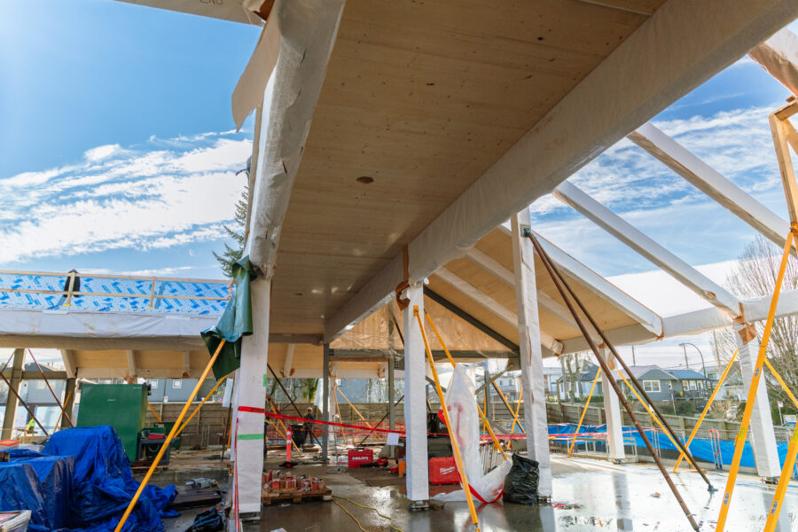 Mass timber installation at the BC Children's Hospital Centre for Health Complexity