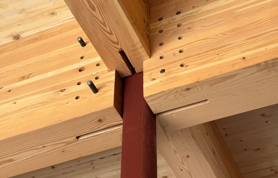 École La Vallée Construction Image, close up connection detail