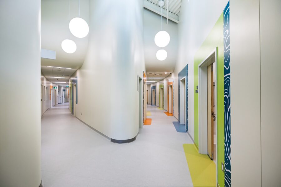 Room hallways at Driftpile Healthcare Centre